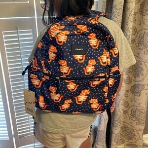 STATE brand, Kane Kids Backpack, Blue with spots and Tigers, so cute!!